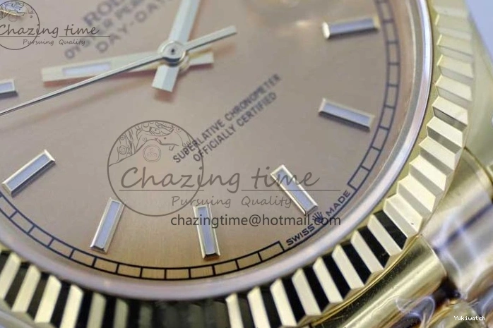 Dial YG Steel 40mm 1:1 Best TWF A2836 Crystal Date 904L YG Edition on Bracelet Day YG 0430